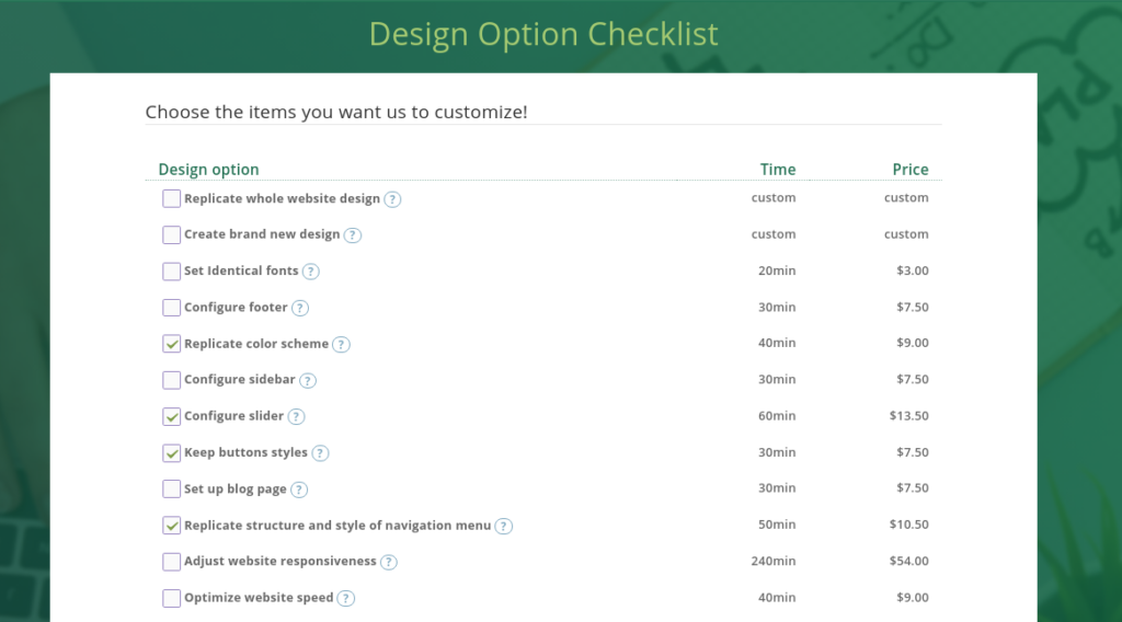 design option