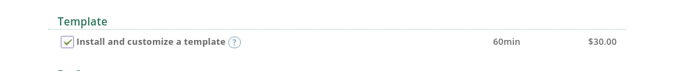 template setting